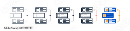 Prioritize different style icons set vector illustration. 