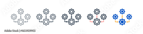 Integration different style icons set vector illustration. 