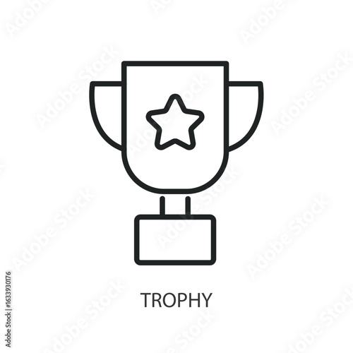 Trophy thin line vector icons.