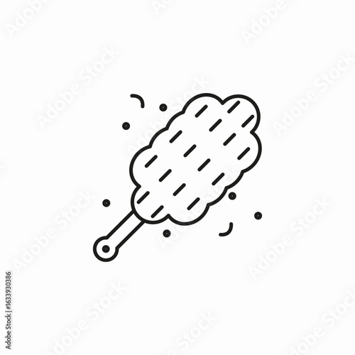 feather duster cleaning icon sign vector
