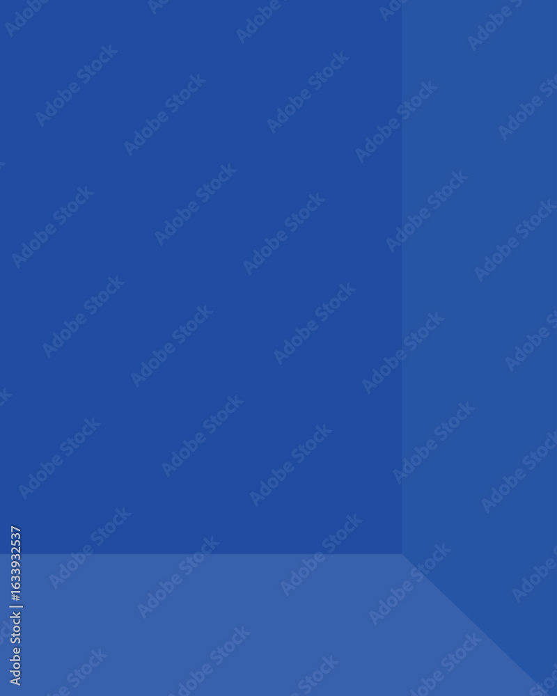 Fototapeta premium Empty blue room background for product display and presentation mockup template