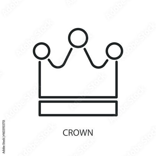 Crown thin line vector icons.