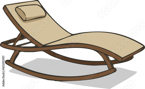 A reclining chair that is often found on the beach