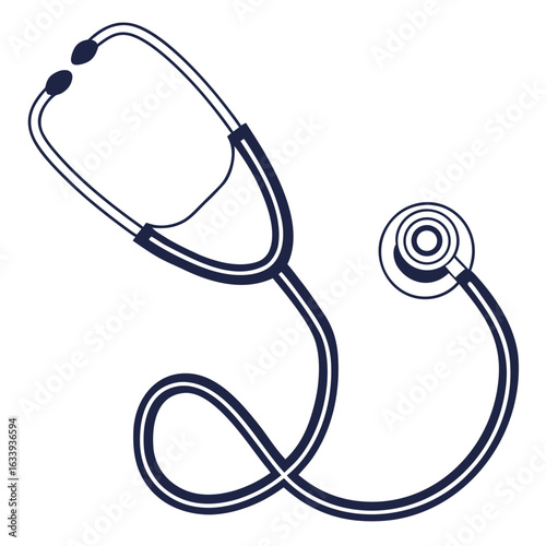 stethoscope on white background