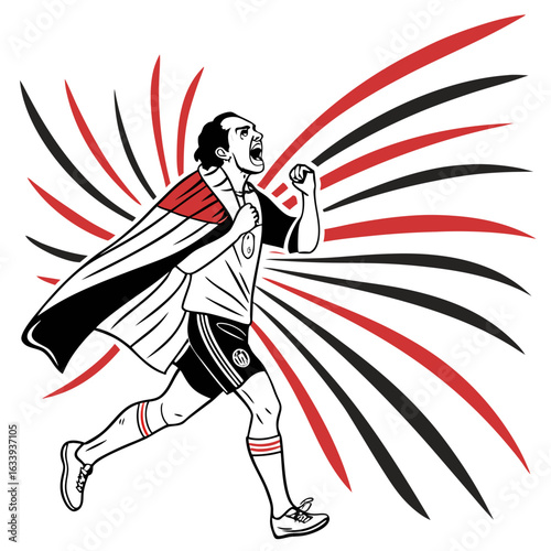 "Dynamic Soccer and Football Illustrations of Players, Referees, and Game Actions"