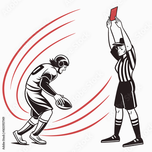 "Dynamic Soccer and Football Illustrations of Players, Referees, and Game Actions"