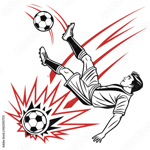 "Dynamic Soccer and Football Illustrations of Players, Referees, and Game Actions"