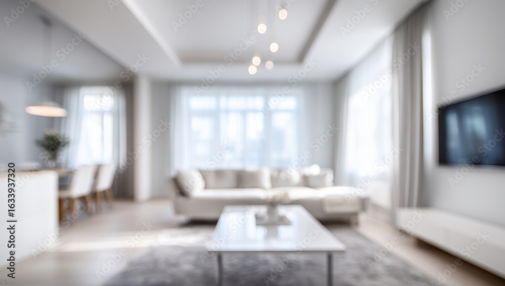 Fototapeta premium Blurred modern living room