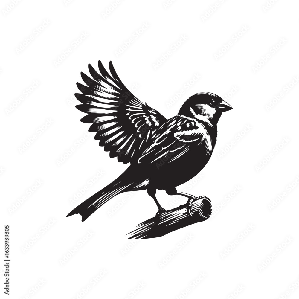 Obraz premium Sparrow Vector (4).eps