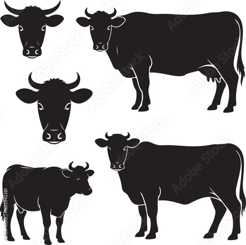 Cow Silhouette Vector | Farm Animal Clipart

Dairy Cow Silhouette | Rustic Farm Design

Standing Cow Silhouette | Livestock Animal Art

Black Cow Silhouette | Cattle Vector Illustration

Cow Outline S