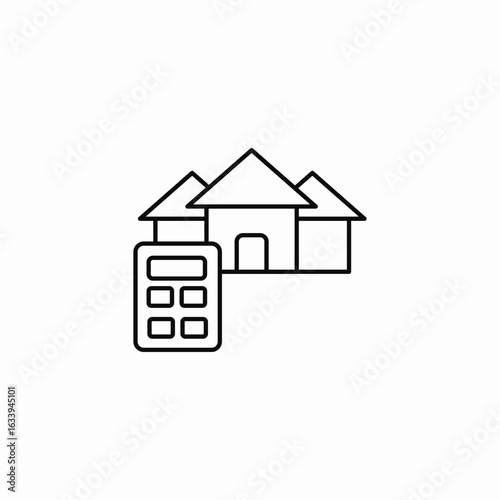 house calculator buildings icon sign vector