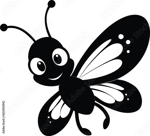 papillon animal insecte avec des ailes à la mouche dans la nature illustration de l'été pour la conception de tatouage