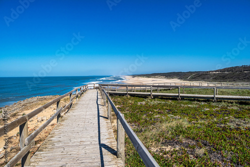 The beautiful Concha beach in Sao Pedro de Moel, Portugal