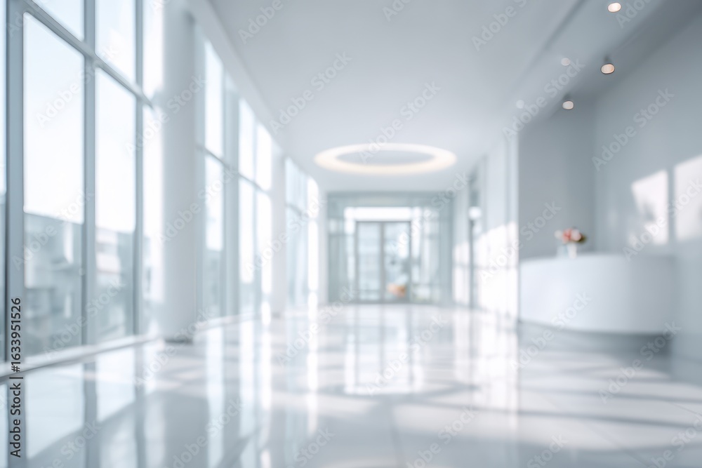 Fototapeta premium Blurred modern office hallway (19)