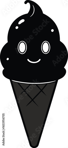Illustration vectorielle de crème glacée isolée sur fond blanc