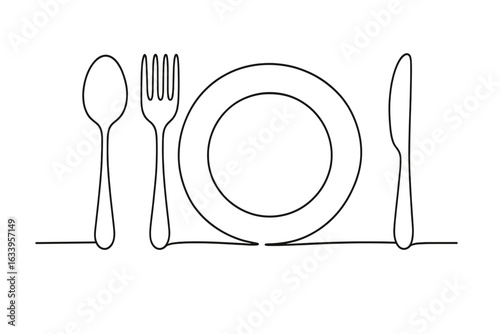 Vector illustration of spoon and fork kitchen utensils, cooking tools on transparent background, cutlery set for food preparation and dining, kitchenware cooking essentials design