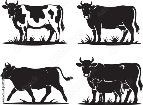 Cow Silhouette Vector | Farm Animal Clipart

Dairy Cow Silhouette | Rustic Farm Design

Standing Cow Silhouette | Livestock Animal Art

Black Cow Silhouette | Cattle Vector Illustration

Cow Outline S