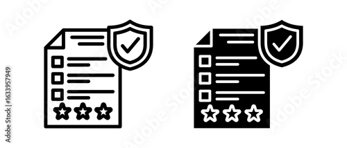 Regulatory Compliance multiple icon set of two.line and glyph vector illustrationn
