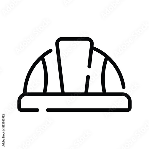 Hard hat ico amazingly designed in outline style