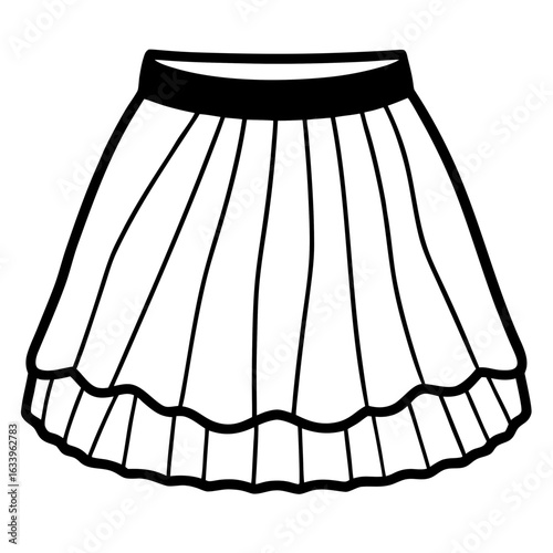 Minimal Tulle Skirt Illustration