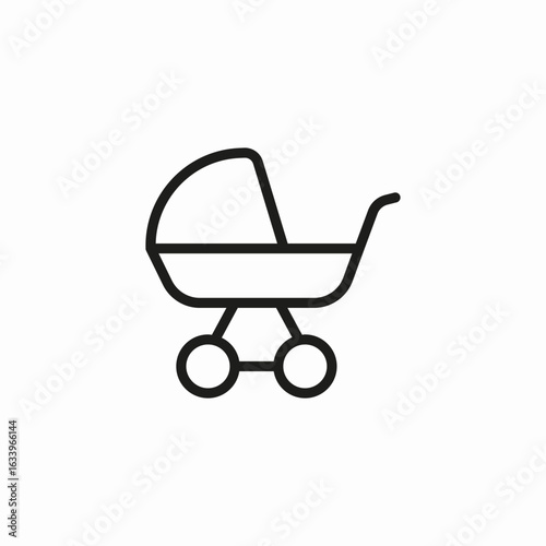 baby stroller carriage icon sign vector