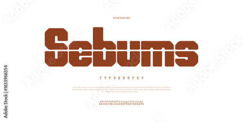 Sebums Classic Lettering Minimal Fashion Designs. Typography fonts regular decorative vintage concept. vector illustration