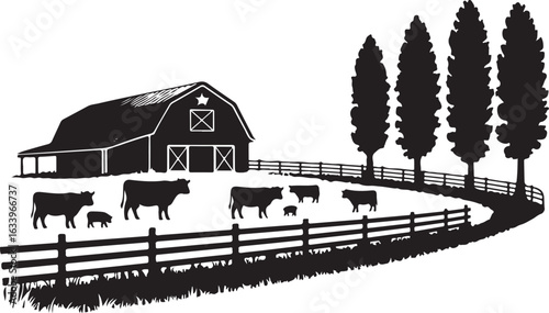 Cow Silhouette Vector | Farm Animal Clipart

Dairy Cow Silhouette | Rustic Farm Design

Standing Cow Silhouette | Livestock Animal Art

Black Cow Silhouette | Cattle Vector Illustration

Cow Outline S