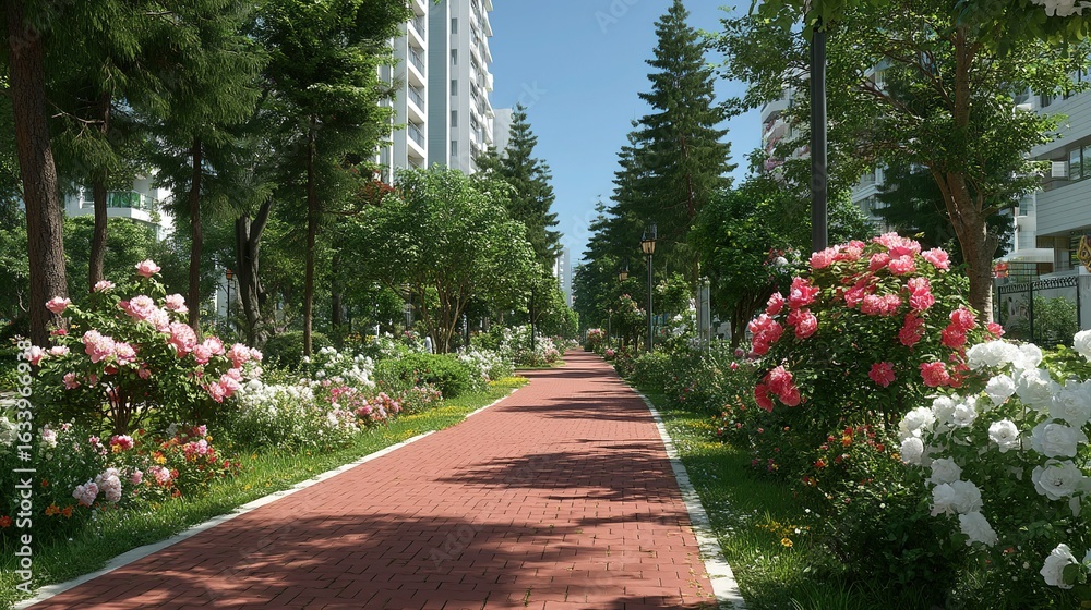 Naklejka premium path in garden