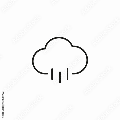 cloudy drizzle weather icon sign vector