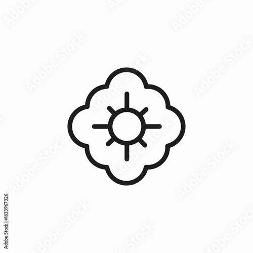flower blossom sun icon sign vector