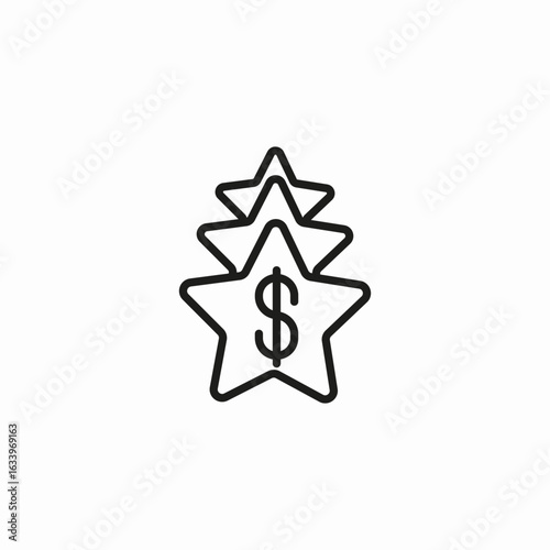 stars dollar sign icon sign vector