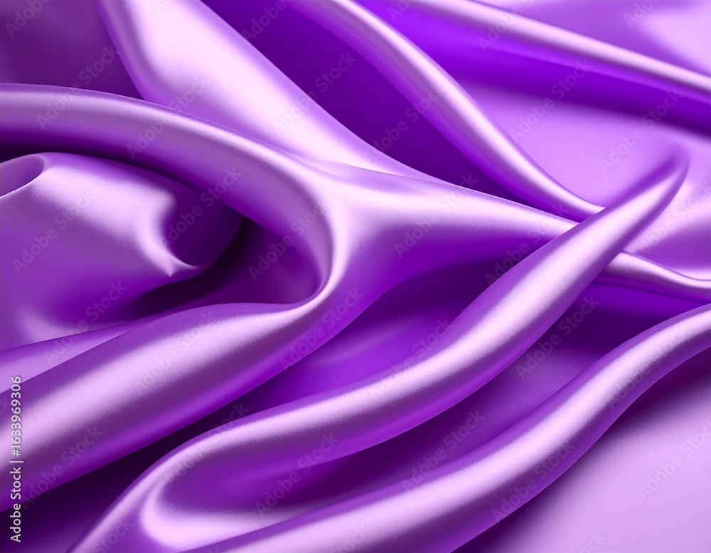 Obraz premium Draped purple silk fabric with soft, flowing folds and subtle highlights