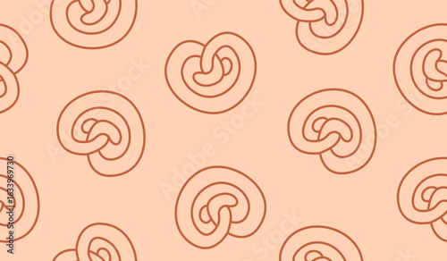 Cute pretzel pattern background vector design