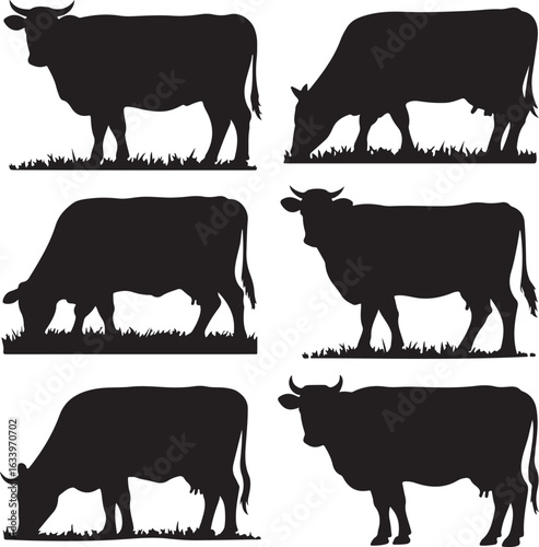Cow Silhouette Vector | Farm Animal Clipart

Dairy Cow Silhouette | Rustic Farm Design

Standing Cow Silhouette | Livestock Animal Art

Black Cow Silhouette | Cattle Vector Illustration

Cow Outline S