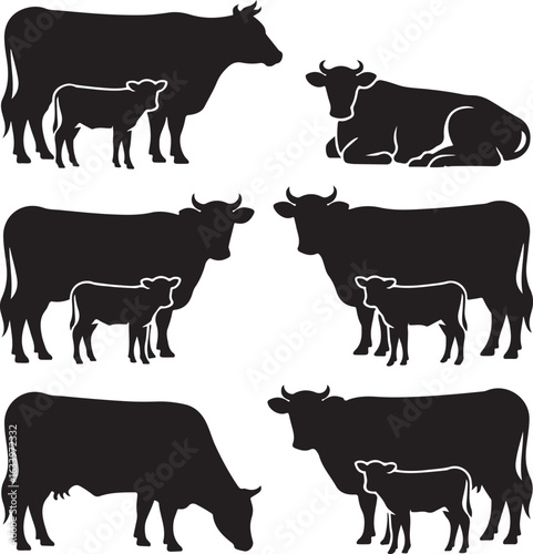 Cow Silhouette Vector | Farm Animal Clipart

Dairy Cow Silhouette | Rustic Farm Design

Standing Cow Silhouette | Livestock Animal Art

Black Cow Silhouette | Cattle Vector Illustration

Cow Outline S