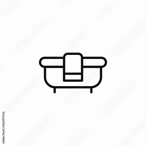 claw foot bathtub icon sign vector
