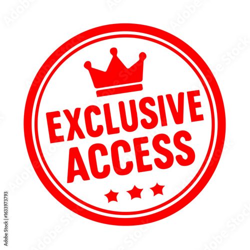 Exclusive Access Badge in Solid Silhouette Style, Designed to Represent VIP Entry, Member-Only Privileges, or Premium Access, Editable Formats: AI, EPS, JPG, PNG, Ideal for Both Digital and Print Use
