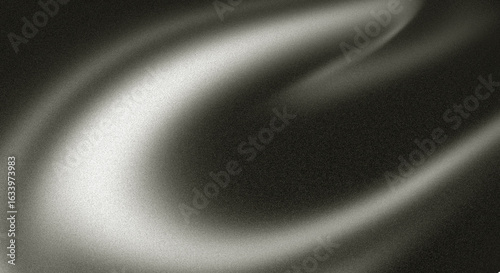 Фотография Grainy noise texture with gradient background, glowing dark abstract black white