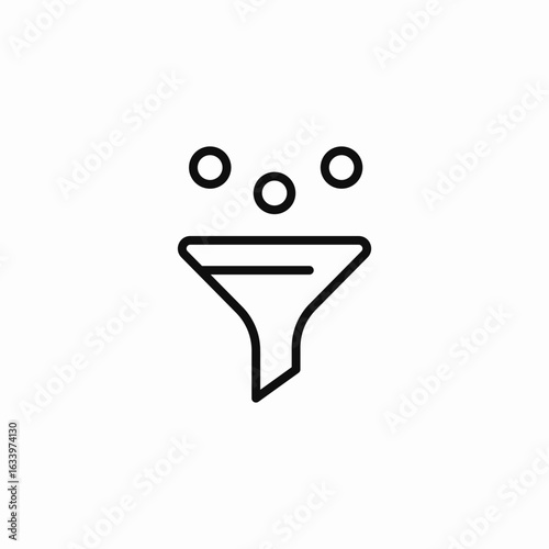 filter liquid separation icon sign vector