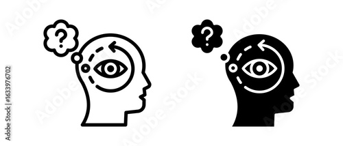 Assumption multiple icon set of two.line and glyph vector illustration