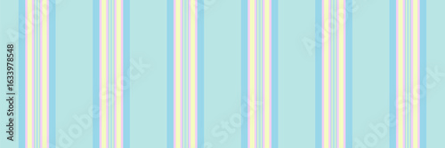 Pandmade vertical fabric lines, packaging pattern stripe background. Fodium texture textile seamless vector in light and cyan colors.
