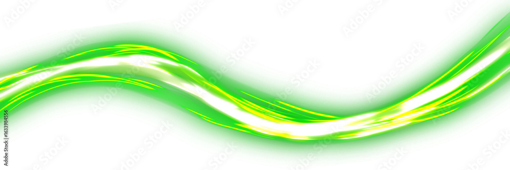 Obraz premium Futuristic Green Flowing Light Path