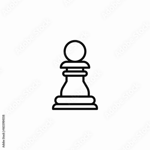 chess pawn piece icon sign vector