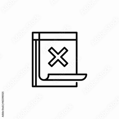 document delete file icon sign vector