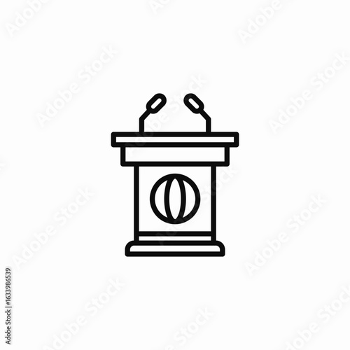 podium speaker icon sign vector