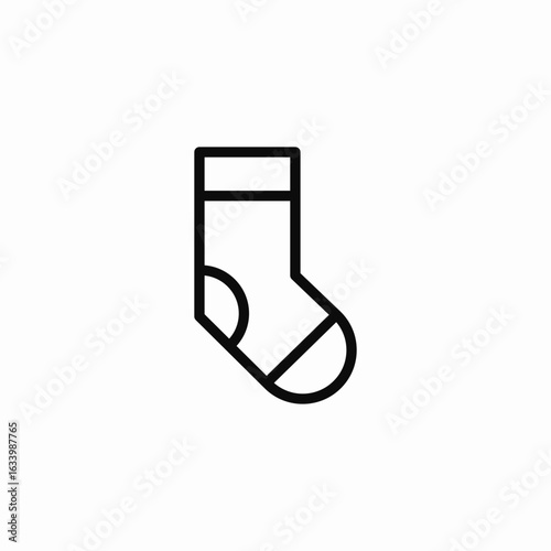 warm sock clothing icon sign vector