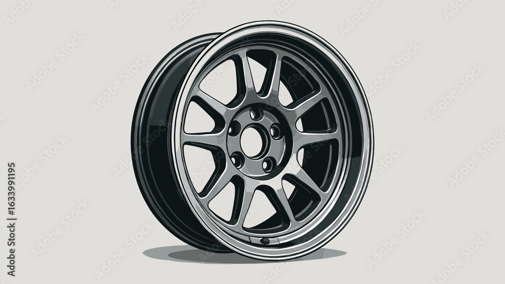 Fototapeta premium 3D Car Wheel Racing Look