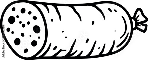 Hand drawn sausage illustration
