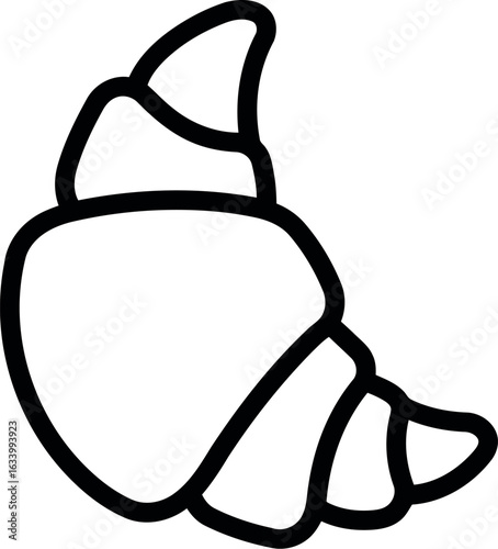 Hand drawn croissant icon