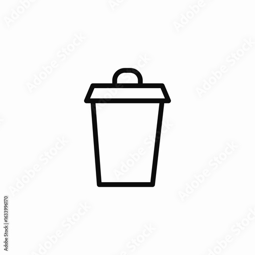 garbage can container icon sign vector